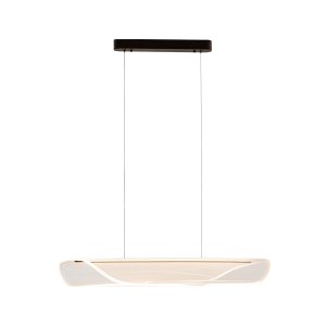CASEL lampa wisząca z wygiętej tafli akrylu LED 32W 3000K wykończenie czarne PND-57882-32W-3K