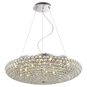 SANTO lampa wisząca kryształowa fi 65cm chrom 12xG9 MA04995CA-012