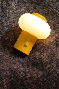 GUSTAV lampa stołowa żółta LED 0,8W 2700K DIM przenośna bateryjna LUCIDE 44520/01/34