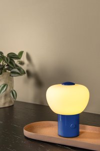 GUSTAV niebieska lampa stołowa LED 0,8W 2700K DIM przenośna bateryjna LUCIDE 44521/01/35