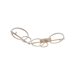 NICOLA lampa sufitowa łamana beżowa taupe LED 37W 2700K/4000K LUCIDE 53113/36/41