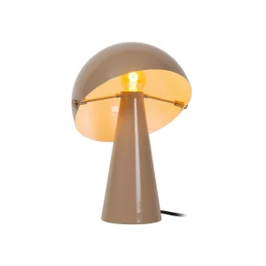 BARONE rustykalna lampa stołowa taupe ze złotymi dodatkami i ściemniaczem fi 23cm 1xE27 LUCIDE 65502/33/41