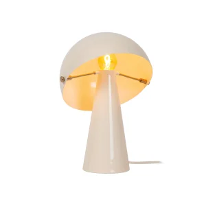 BARONE rustykalna lampa stołowa kremowa ze złotymi dodatkami i ściemniaczem fi 23cm 1xE27 LUCIDE 65502/33/38