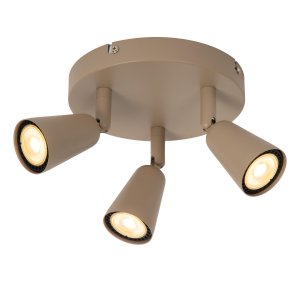 TIANA lampa sufitowa reflektorki taupe beżowe 3xGU10 na listwie LUCIDE 65901/13/41