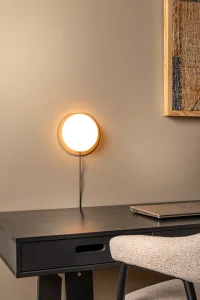 ALINDA lampa stołowa  / ścienna taupe beżowa LED 9W 3000K DIM LUCIDE 77591/15/41