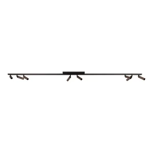 KEONI biała lampa sufitowa 178cm czarna spoty kawowe 8xG9 LUCIDE 09943/08/97
