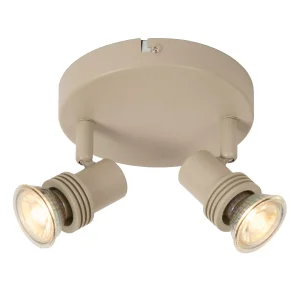 KIANTI lampa sufitowa spoty regulowane taupe beżowe 2xGU10 LUCIDE 53901/12/41