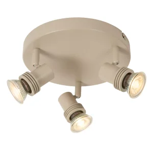 KIANTI lampa sufitowa spoty regulowane taupe beżowa 3xGU10 LUCIDE 53901/13/41
