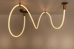 JANDERIN lampa sufitowa lina LED 36W 2200K/3000K DIM złoto szampańskie LUCIDE 24105/36/05