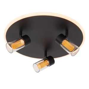 EVERINA  plafon podświetlany LED 12W CCT ze spotami LED 3x5W + pilot  LUCIDE 00131/40/30