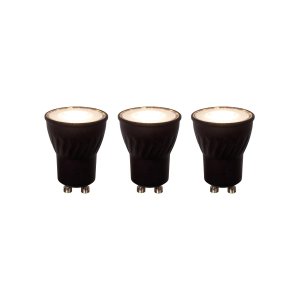 Żarówka LED GU10 MR11 3,8W 2700K czarna obudowa opakowanie 3szt LUCIDE 49093/12/30