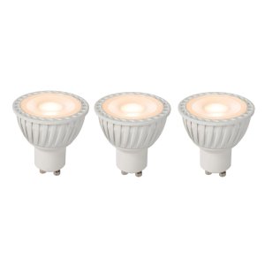 Żarówka LED GU10 5W 2700K kąt 40 stopni biała obudowa opakowanie 3szt LUCIDE 49010/15/3