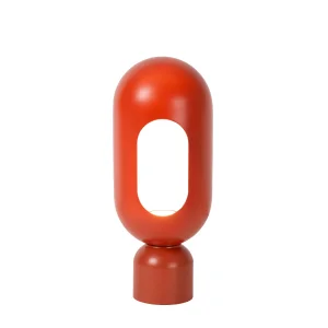 BARRIS nowoczesna lampa stołowa 1xE27 ceglasta terracotta LUCIDE 05549/01/55