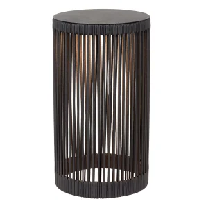 PINGI stolik siedzisko lampa 61cm z czarnego sznurka IP44 LED 3W 3000K DIM ładowanie USB LUCIDE 06822/62/30
