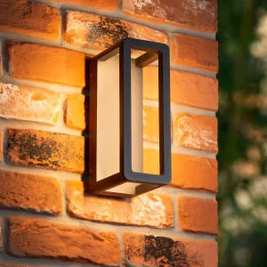 NARVIK lampa ścienna czarna ramka IP65 LED 9,2W 3000K światło odbite  LUCIDE 15809/09/30