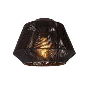 JESSICA lampa sufitowa 1xE27 abażur pleciony czarny 30cm LUCIDE 10121/30/30