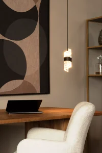 KLIGANDE lampa wisząca czarna LED 7W 3000K klosz akrylowy LUCIDE 13496/07/30