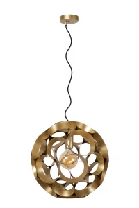 HANNELORE lampa wisząca złoty mat 1xE27 klosz z pierścieni 40cm LUCIDE 10423/40/02