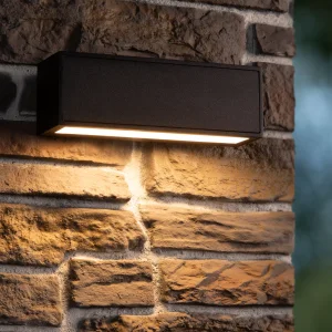 ERIN kinkiet solarny czarny IP54 LED 1,5W 3000K czujnik zmierzchu LUCIDE 15813/02/30