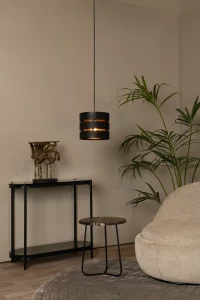 ROSAS lampa wisząca czarna ze złotą siatką 1xE27 LUCIDE 21433/01/30