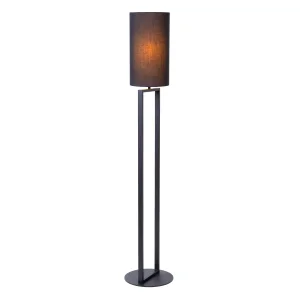 HERMAN lampa stojąca czarna 1xE27 abażur czarny LUCIDE 30762/81/30