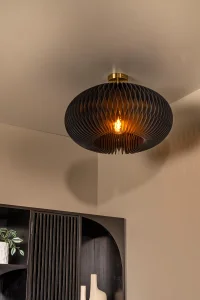 ARMONI lampa sufitowa czarny plisowany papier 1xE27 wykończenie czarne  LUCIDE 42101/52/30