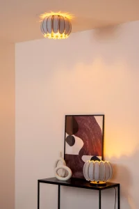 SPENCER lampa sufitowa czarna 1xE27 abażur szary filc LUCIDE 34145/30/36