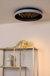 ESTREJA plafon z efektem gwieździstego nieba czarny LED 40W/10W 3000K pilot w zestawie LUCIDE 71102/40/30