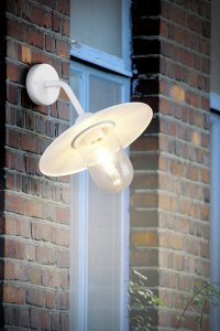 BRENTA kinkiet retro biały ze szklanym kloszem 1xE27 IP44 TRIO 201760131