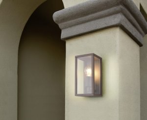 GARONNE kinkiet zewnętrzny pojedynczy rdzawy klosz szklany 1xE27 IP44 TRIO 201860124