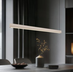 WALLACE lampa wisząca liniowa 112 cm LED 29W CCT 3stepDIM beżowa regulowana TRIO 