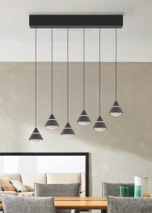 ROMEO lampa wisząca czarny mat LED 6x7W CCT TRIO 337010632
