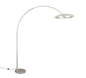 AMADOR lampa stojąca nikiel mat ring fi 45cm LED 21W CCT DIM TRIO 442410107