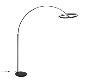 AMADOR lampa stojąca czarny mat ring fi 45cm LED 21W CCT DIM TRIO 442410132