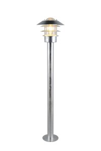 RUVUMA lampa ogrodowa 100cm srebrna klosz z rastrem IP44 1xE27 TRIO 462060186