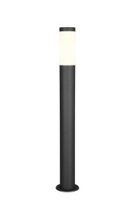 TRIOTO lampa stojąca ogrodowa 80cm tuba antracytowa biały klosz 1xE27 IP44 TRIO 409760132