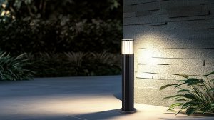 VOLGA lampa zewnętrzna stojąca 50cm antracyt ryflowana IP54 1xE27 TRIO 569460142