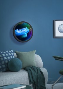 DUKE futurystyczny kinkiet z kosmonautą podświetlenie RGB LED 2W + pilot R23821132