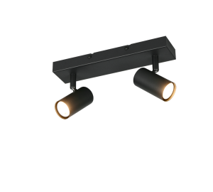 TARYN czarna lampa ścienna sufitowa 2xGU10 R86852032