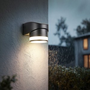 CUSCO zewnętrzna lampa ścienna  czarna IP44 LED 1x10W GX53 4000K R26961632
