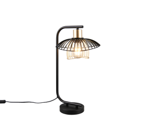 LAURIS lampa stołowa druciana czarno-złota 1xE27 R56791032