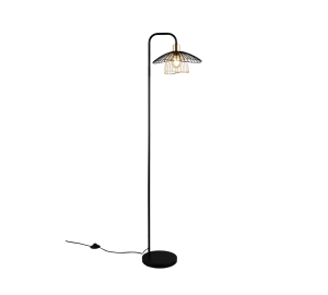 LAURIS lampa podłogowa druciana czarno-złota 1xE27 R46791032