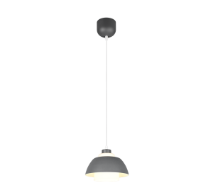 TILOS lampa wisząca metalowa 23cm antracyt z białym kloszem 1xE27 R36501042