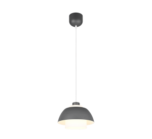 TILOS lampa wisząca metalowa fi 30cm antracyt z białym kloszem 1xE27 R36501942