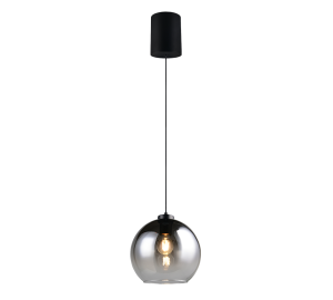 LIORA lampa wisząca czarna klosz dymiony 1xE27 R36601054