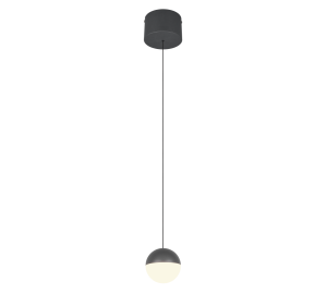 SENTA lampa wisząca czarna klosz biały z czarnym LED 5W 3000K R33551142