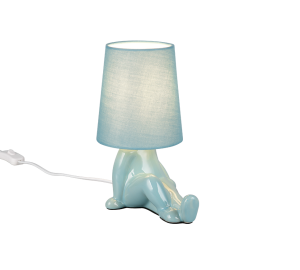 HUMA lampa stołowa niebieska podstawa ceramiczna sylwetka człowieka 1xE14 R56531012