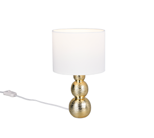 LOVA lampa stołowa podstawa złote kule abażur biały E27 R56541079