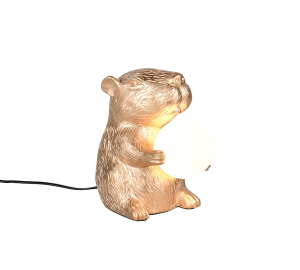 CAPI lampa stołowa złota kapibara trzymająca świecącą białą kulę G9 R56721079