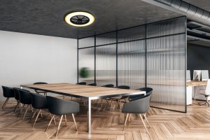 VARPULA nowoczesna lampa sufitowa wentylator czarno-złota LED 28W CCT DIM + pilot R69272180
